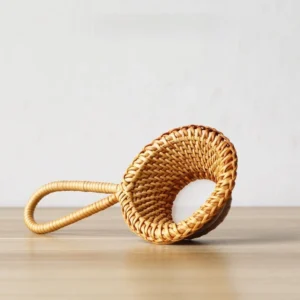 handmade antique bamboo loose leaf tea strainer full product view