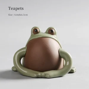 handmade celadon crackle glaze yixing zisha frog tea pet main view