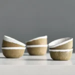 handmade japanese textured ceramic tea cups 45ml