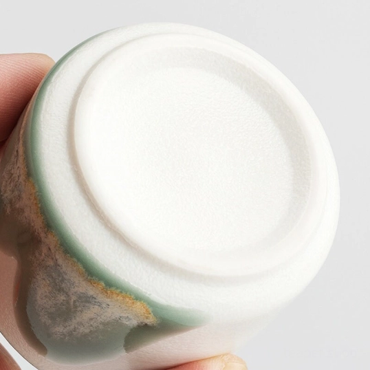 orange 70ml ink mountain landscape ceramic gongfu tea cup close up