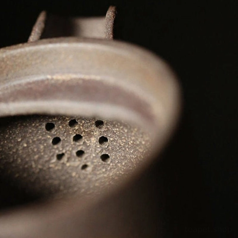 built-in filter of 200ml iron rust glaze ceramic tea pot