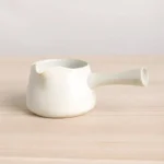 200ml ivory vintage ceramic Gong Dao Bei Chinese tea pitcher side view