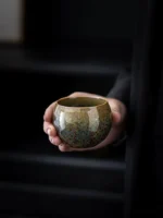 handcrafted jian zhan kiln transformation tea cup full view