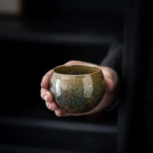 handcrafted jian zhan kiln transformation tea cup full view