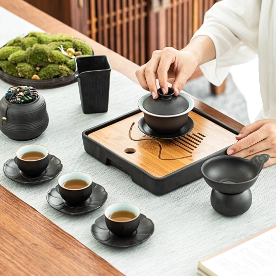 Jingdezhen porcelain gaiwan 130ml with full tea set accessories