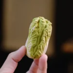 Handcrafted lucky baicai cabbage purple clay tea pet on traditional tea tray