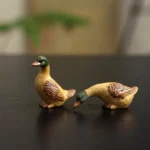 full set of three handcrafted lucky duck ceramic tea pets for gongfu tea ceremony