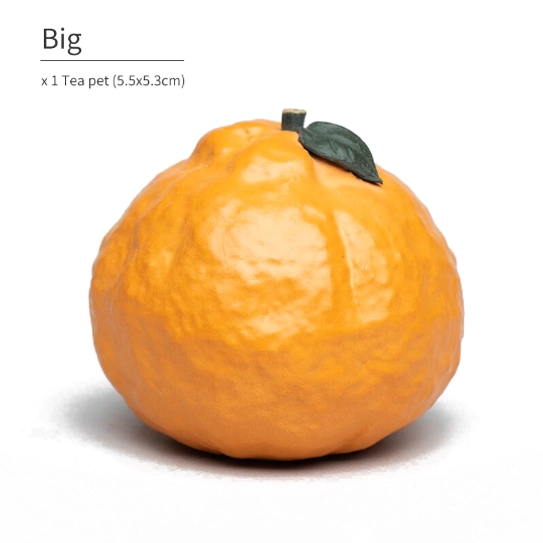 Size specifications for small and large lucky orange tea pet
