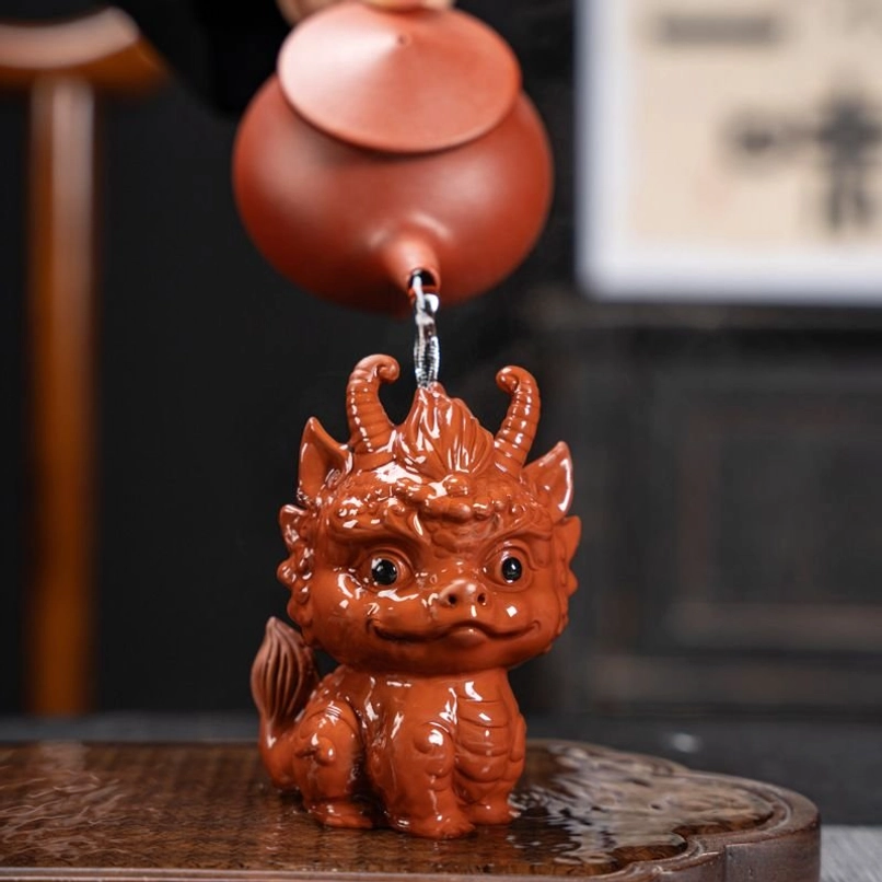 yixing zisha qilin tea pet lucky decorative ornament