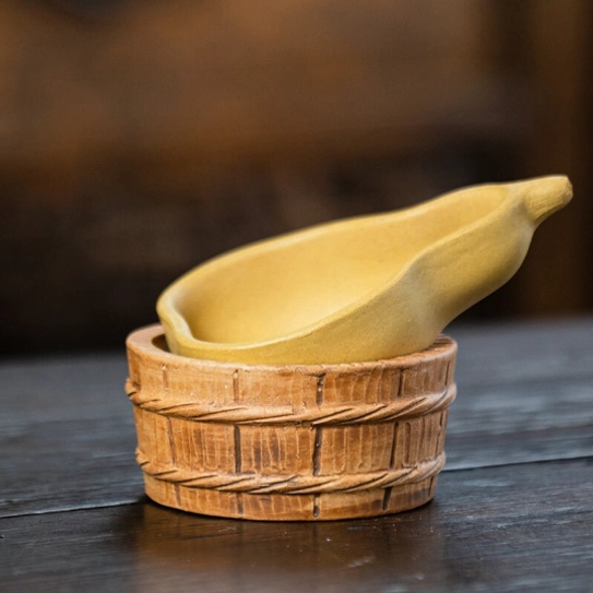 natural zisha clay texture of handmade gourd tea strainer