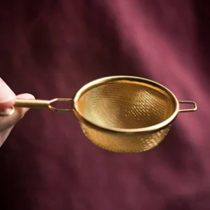 overall view of small fine mesh loose leaf tea strainer spoon