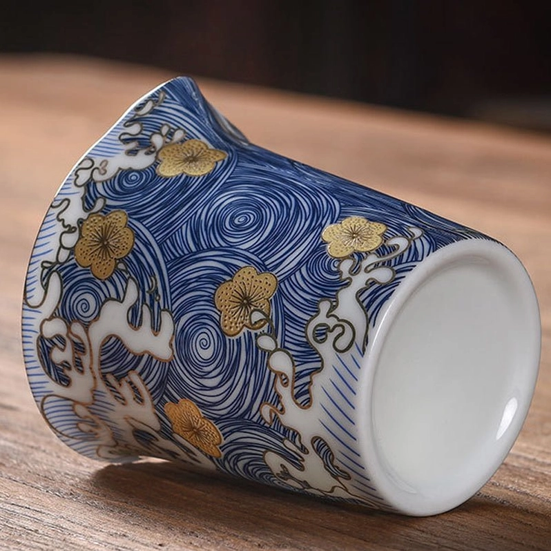 smooth drip-free spout of starry sky ceramic gong dao bei