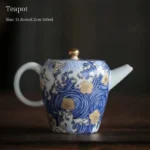 handcrafted starry sky gongfu ceramic teapot 160ml full view