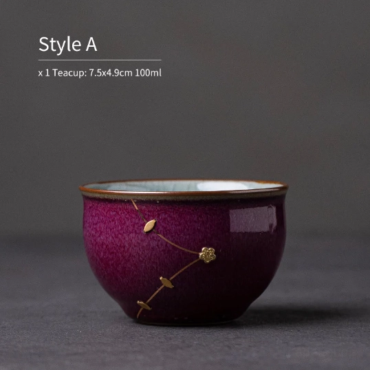 style a 100ml handcrafted kintsugi ceramic gongfu tea cup