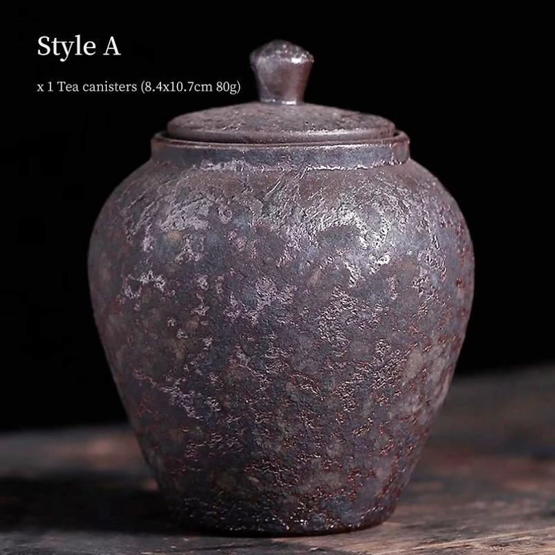 style a rounded vintage chinese tea canister for loose leaf tea
