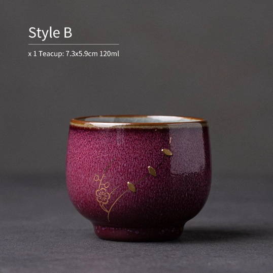 style b 120ml handcrafted kintsugi ceramic gongfu tea cup