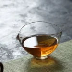 wide mouth lead free glass gong dao bei tea pitcher