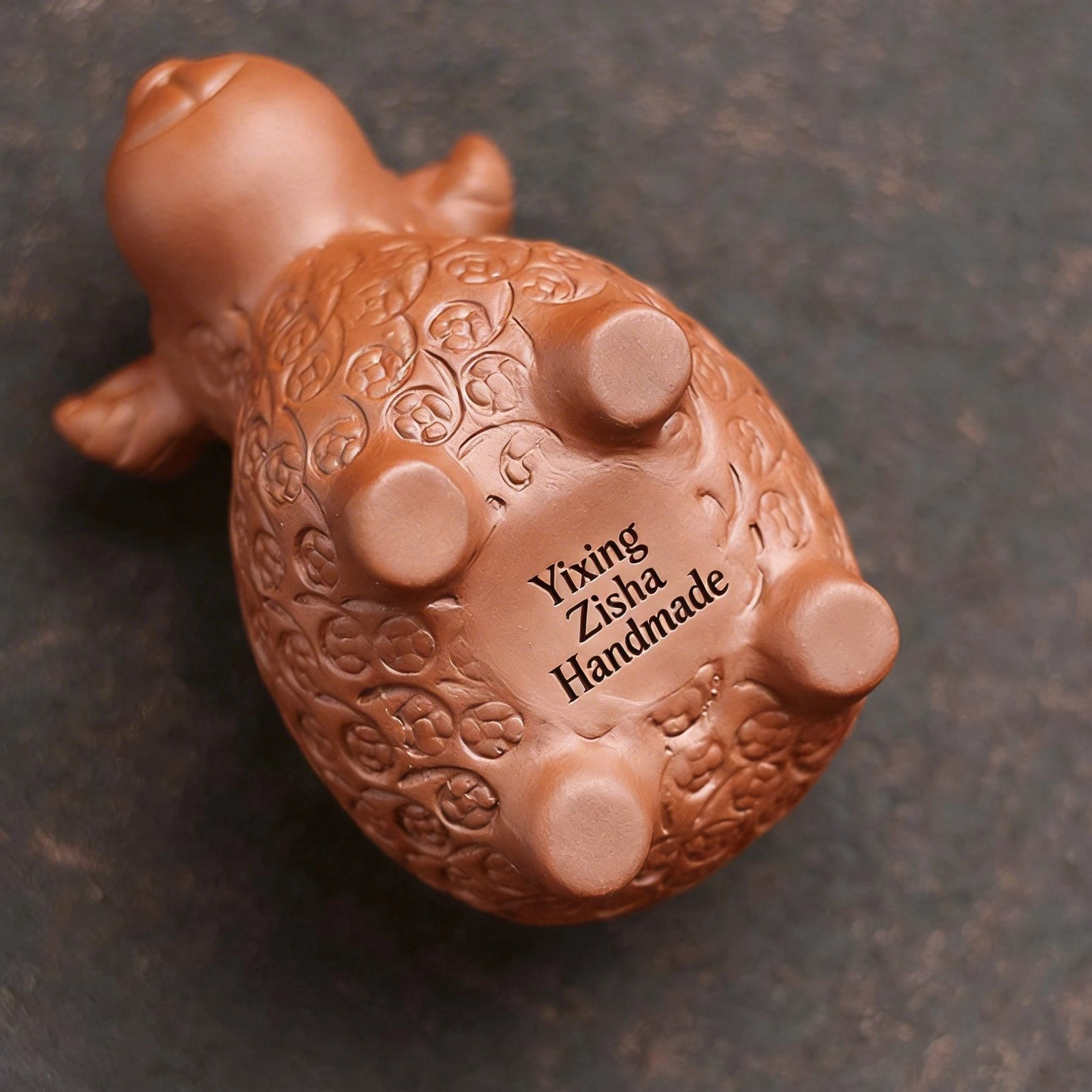 handmade yixing zisha money sheep tea pet side view