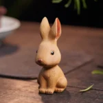 Handmade Yixing Zisha light brown rabbit tea pet main product view